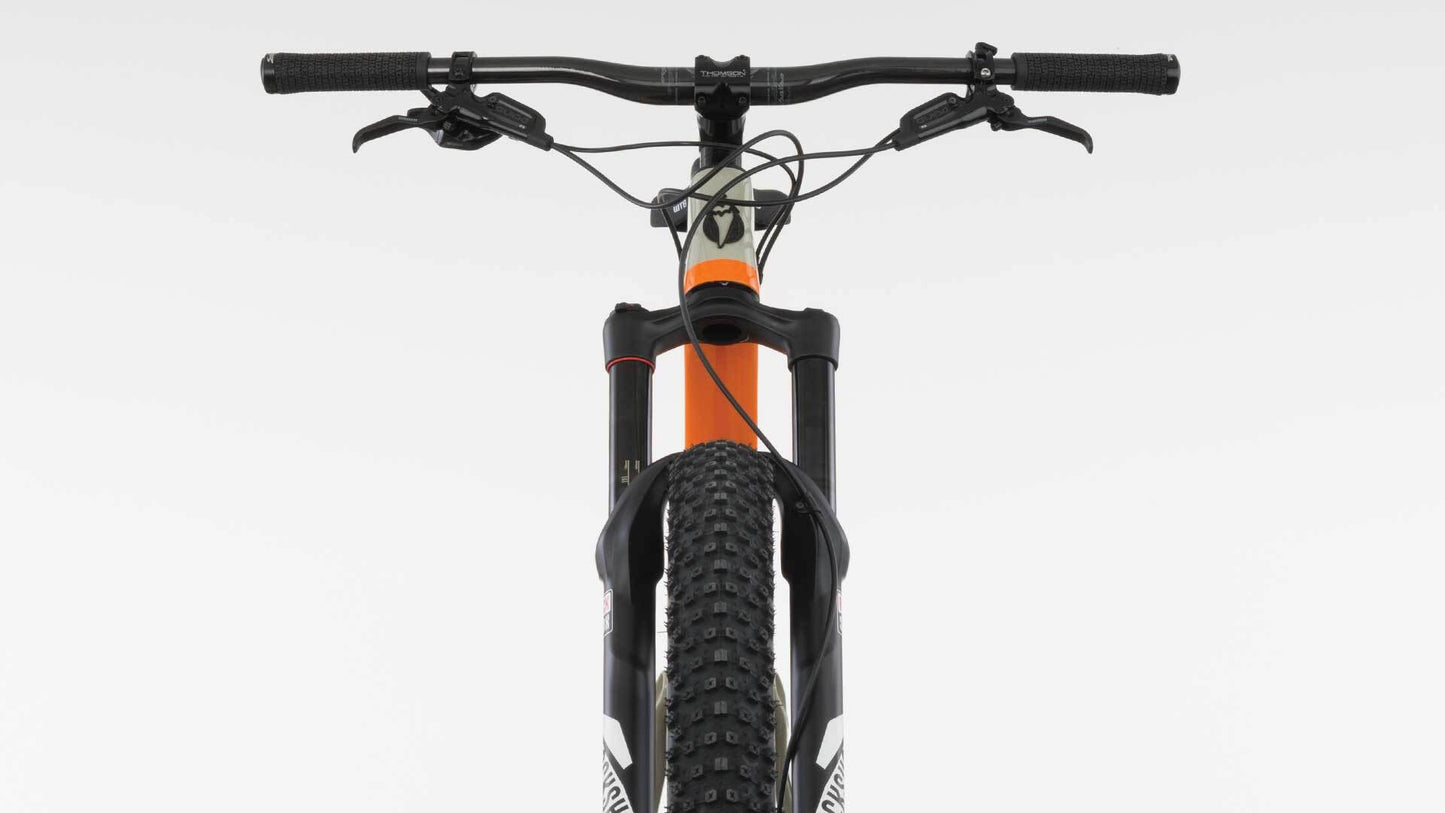 Salsa Pony Rustler Carbon bike tan color front straight-on view