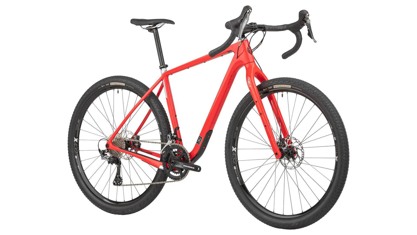 Salsa Cutthroat Carbn GRX 810 bike red color front three-quarter view