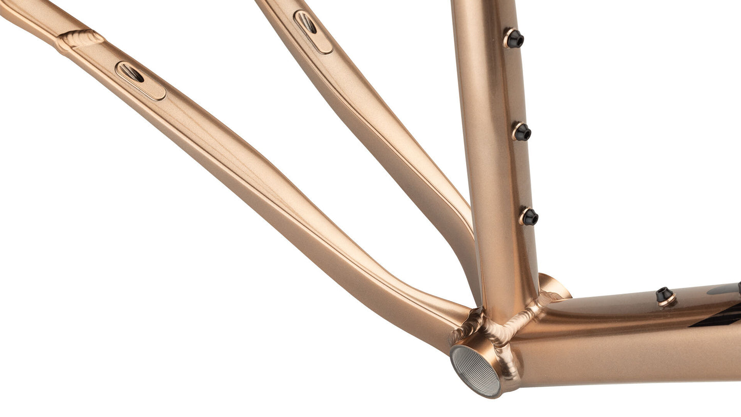 Salsa Stormchaser Frameset copper color bottom bracket area focus