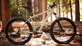Salsa Timberjack 27.5 GX1 bike tan color side view in forest