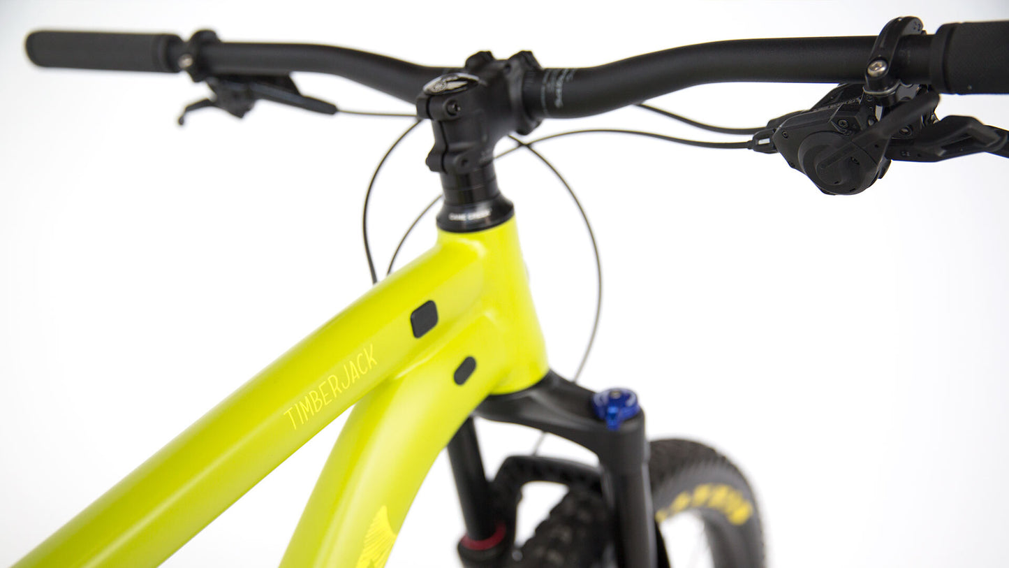 Salsa Timberjack SLX 27.5 bike yellow color handlebar focus