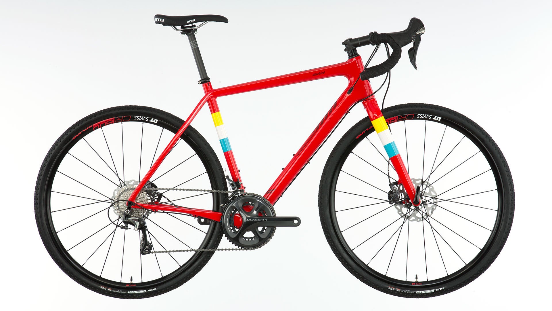 Salsa Warbird Carbon Ultegra bike red color side view