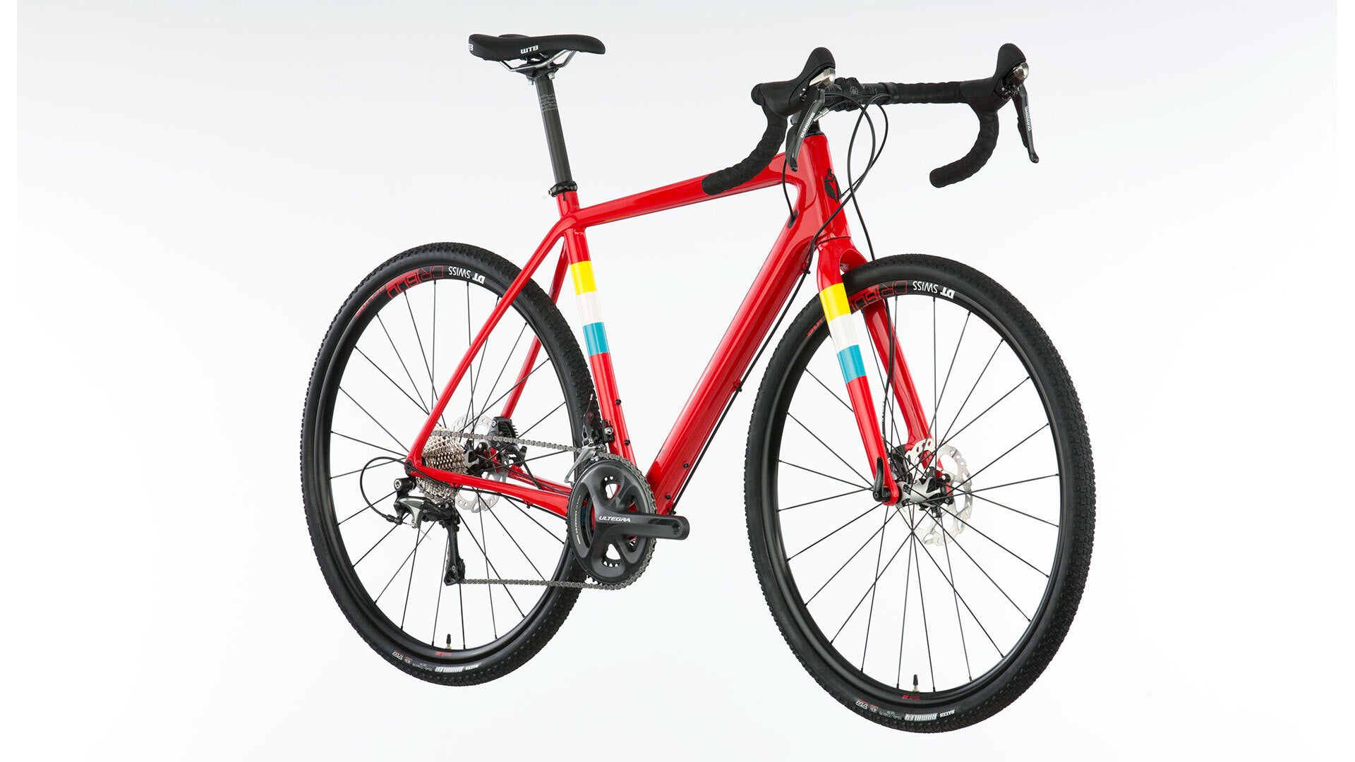 Salsa Warbird Carbon Ultegra bike red color front three-quarter view