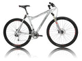 Salsa Dos Niner bike silver color side view