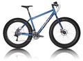 Salsa Mukluk bike blue color side view