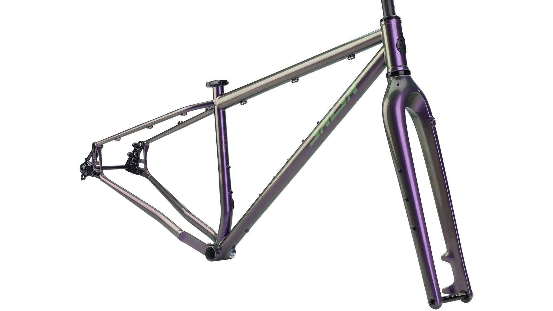 Salsa Fargo 32 Steel Framset - Pearl Orchid - Side profile view