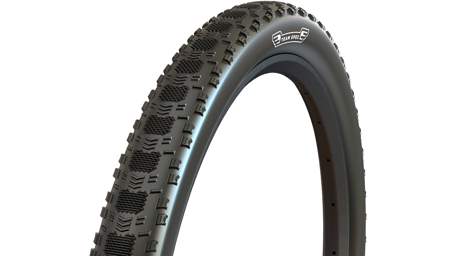 A Maxxis Aspen ST bicycle tire shown upright against a plain white background, with visible sidewall branding that says "Team Spec"
