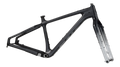 Salsa Beargrease C Frameset side view, black with black to white fade on fork