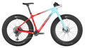 Salsa Beargrease carbon fat bike XO1 spec Red Blue Fade color side view