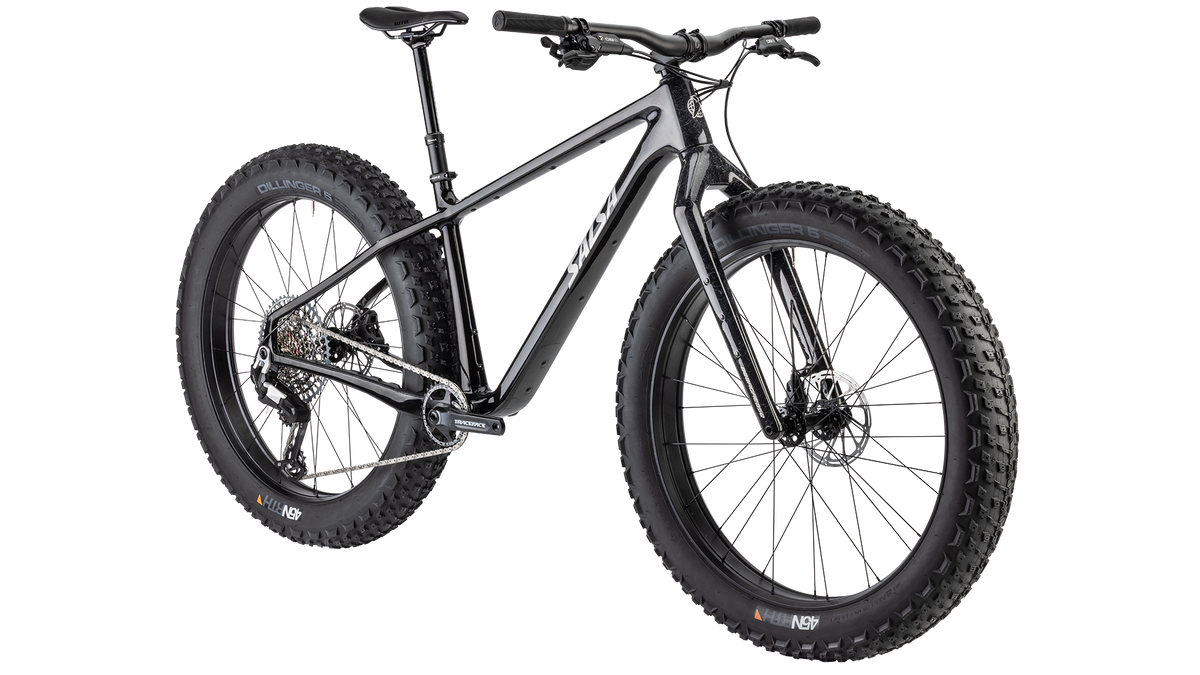 Salsa Beargrease Carbon - Onyx Black - front three quarter view