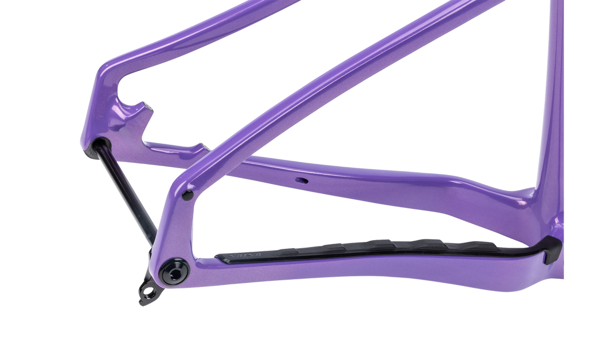Salsa Beargrease Carbon Frameset - Twilight purple - rear axle view