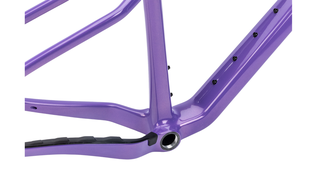 Salsa Beargrease Carbon Frameset - Twilight purple - bottom bracket view