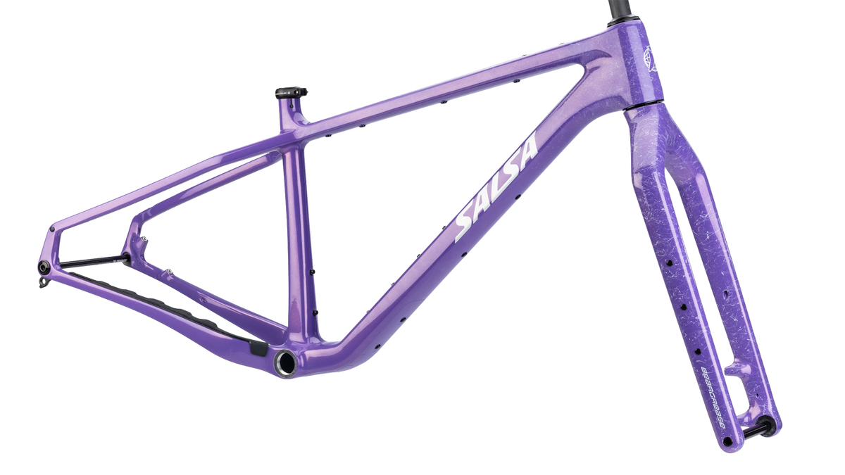 Salsa Beargrease Carbon Frameset - Twilight purple - side view