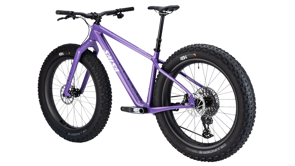 Salsa Beargrease Carbon - Twilight Purple - Rear three quarter view