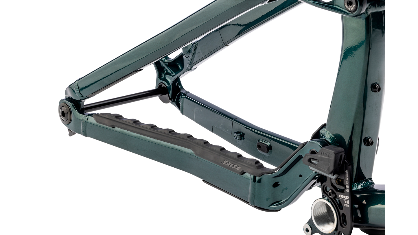 Salsa Blackthorn 145 Aluminum MTB Frame - Black Spruce - Rear axle view