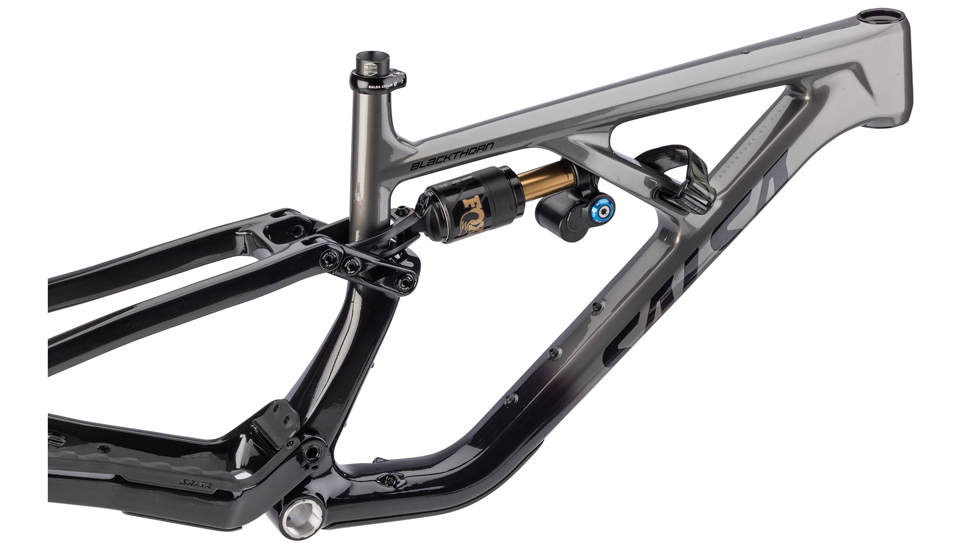 Salsa Blackthorn C 145 MTB Frameset - Black/Graphite Gray - three quarter view