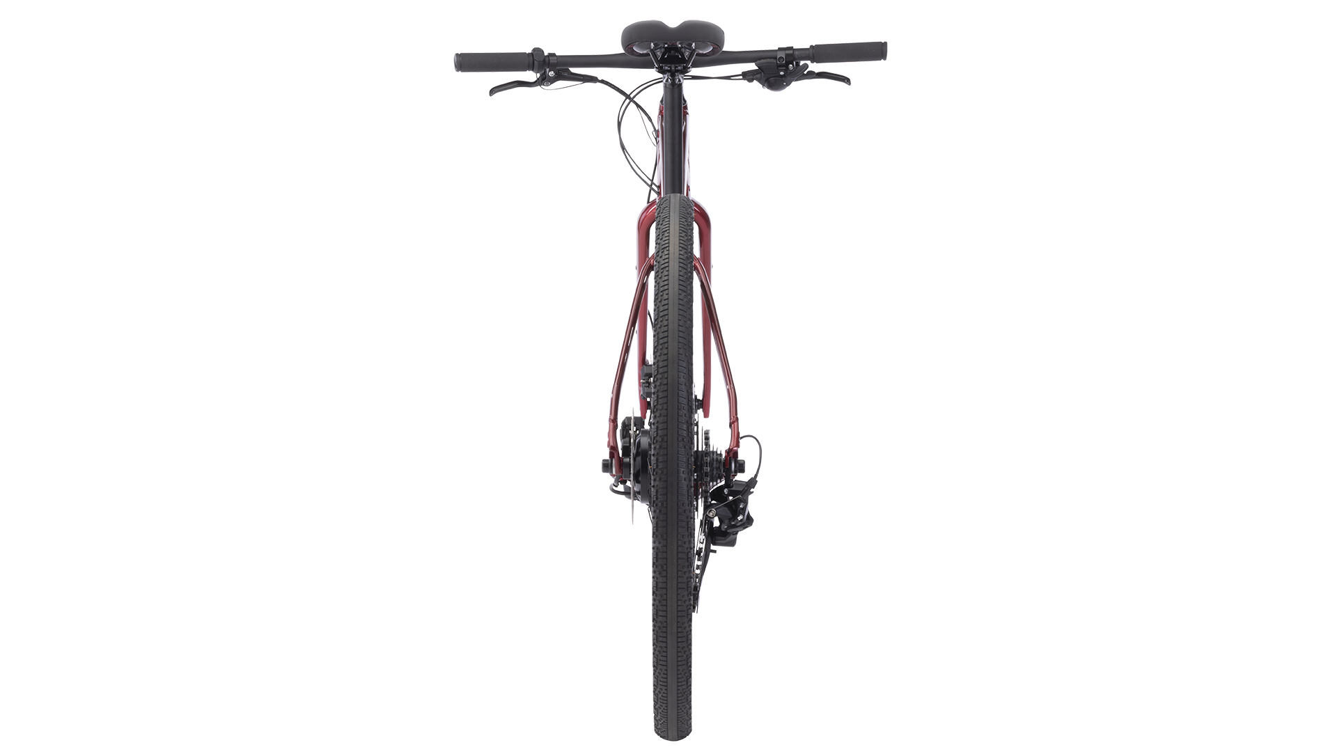 Salsa Confluence Flat Bar Essa 8 Ebike - Canyon Red - Rear View