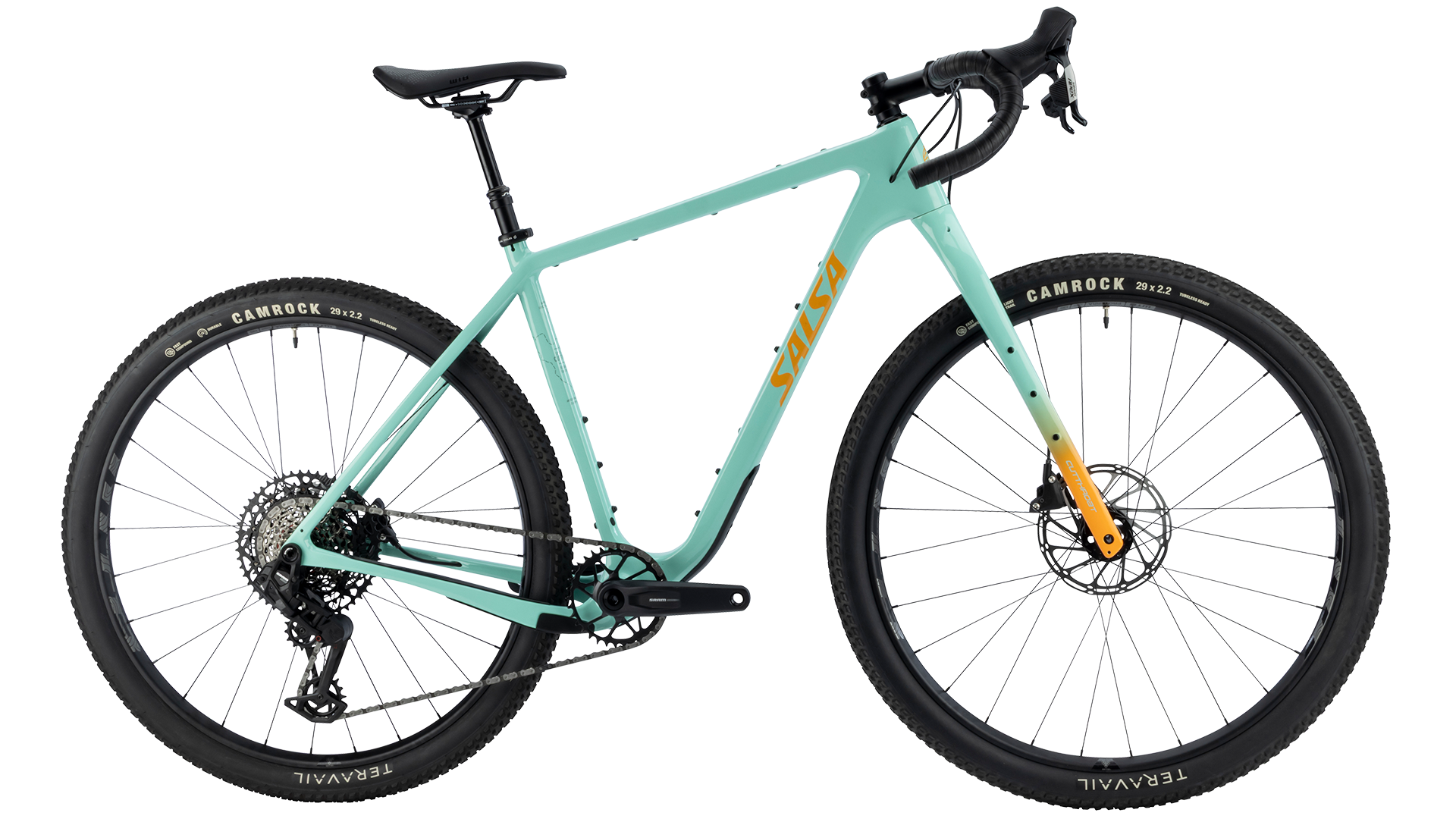 Salsa Cutthroat Apex S1000 Gravel Bike - Seafoam Green - Side Profile View