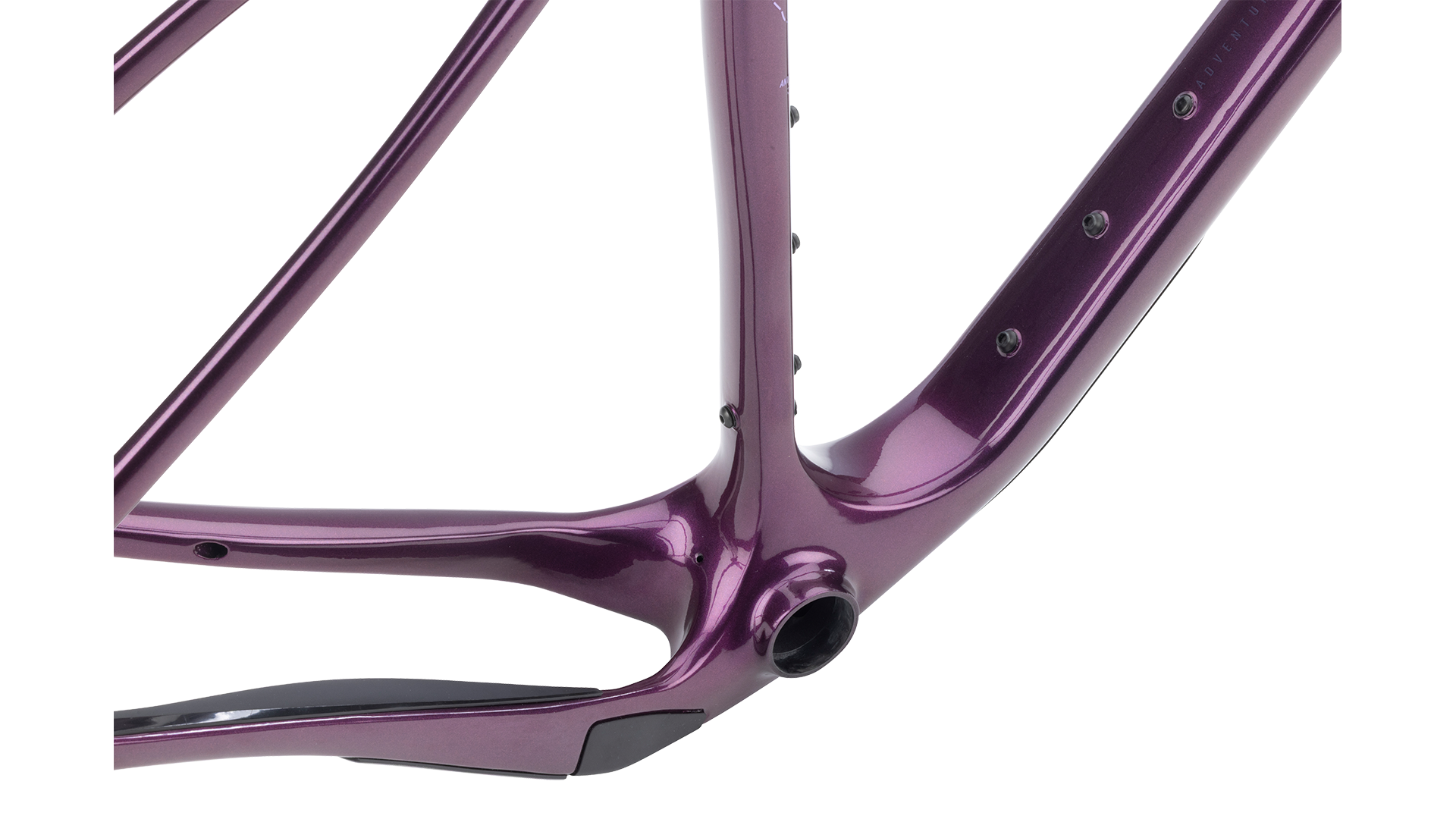 Salsa Cutthroat Gravel Bike Frameset - Deep Orchid - Lower frame closeup bottom bracket view