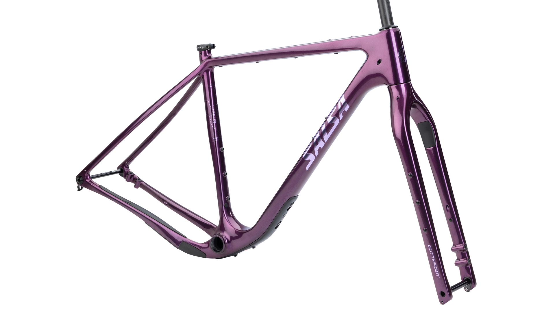 Salsa Cutthroat Gravel Bike Frameset - Deep Orchid - Side Profile View