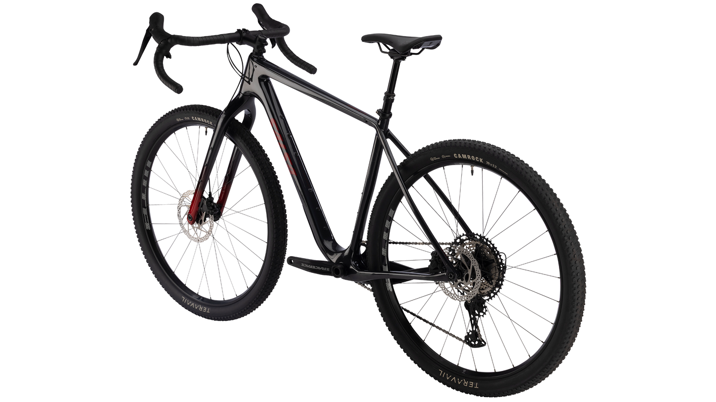 Salsa Cutthroat GRX 610 Gravel Bike - Smoke Black - Rear three quarter view
