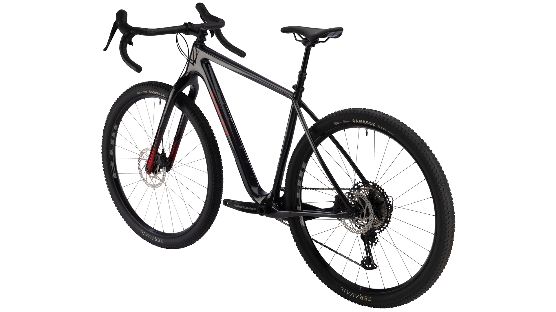 Salsa Cutthroat GRX 610 Gravel Bike - Smoke Black - Rear three quarter view