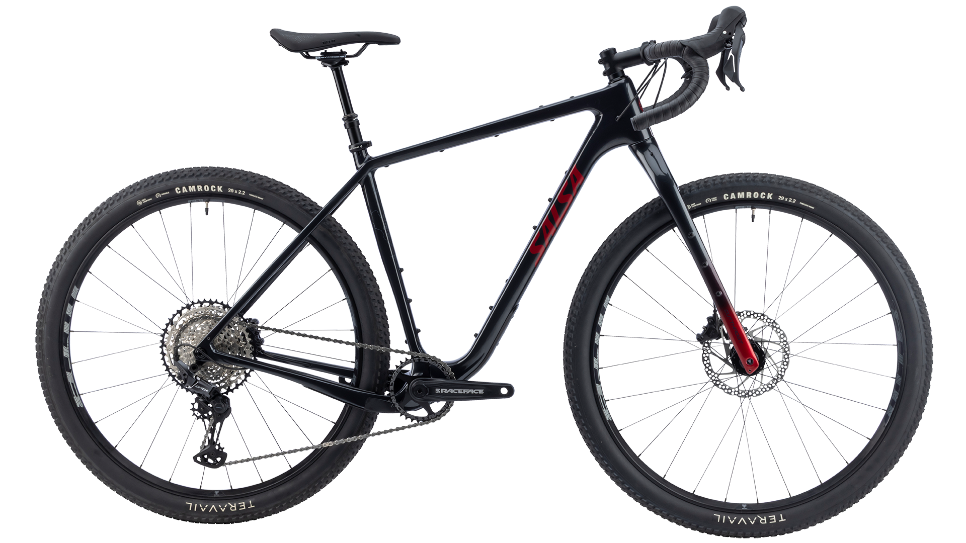 Salsa Cutthroat GRX 610 Gravel Bike - Smoke Black - Side Profile View