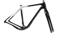 Salsa Cutthroat C Frameset Black with White fade side view on white background