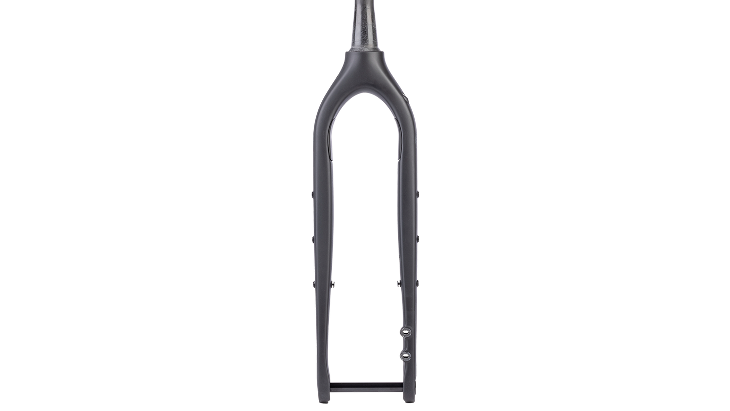 Salsa Cutthroat Carbon Fork - Black Matte - Front view