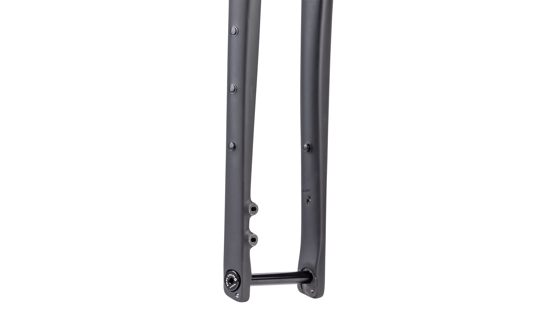 Salsa Cutthroat Carbon Fork - Black Matte - Axle close up view