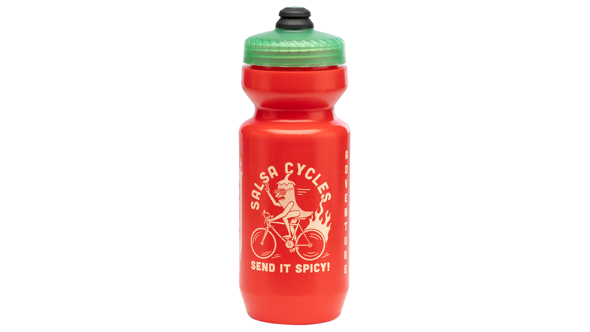 Salsa Extra Spicy Water Bottle - Red with green lid