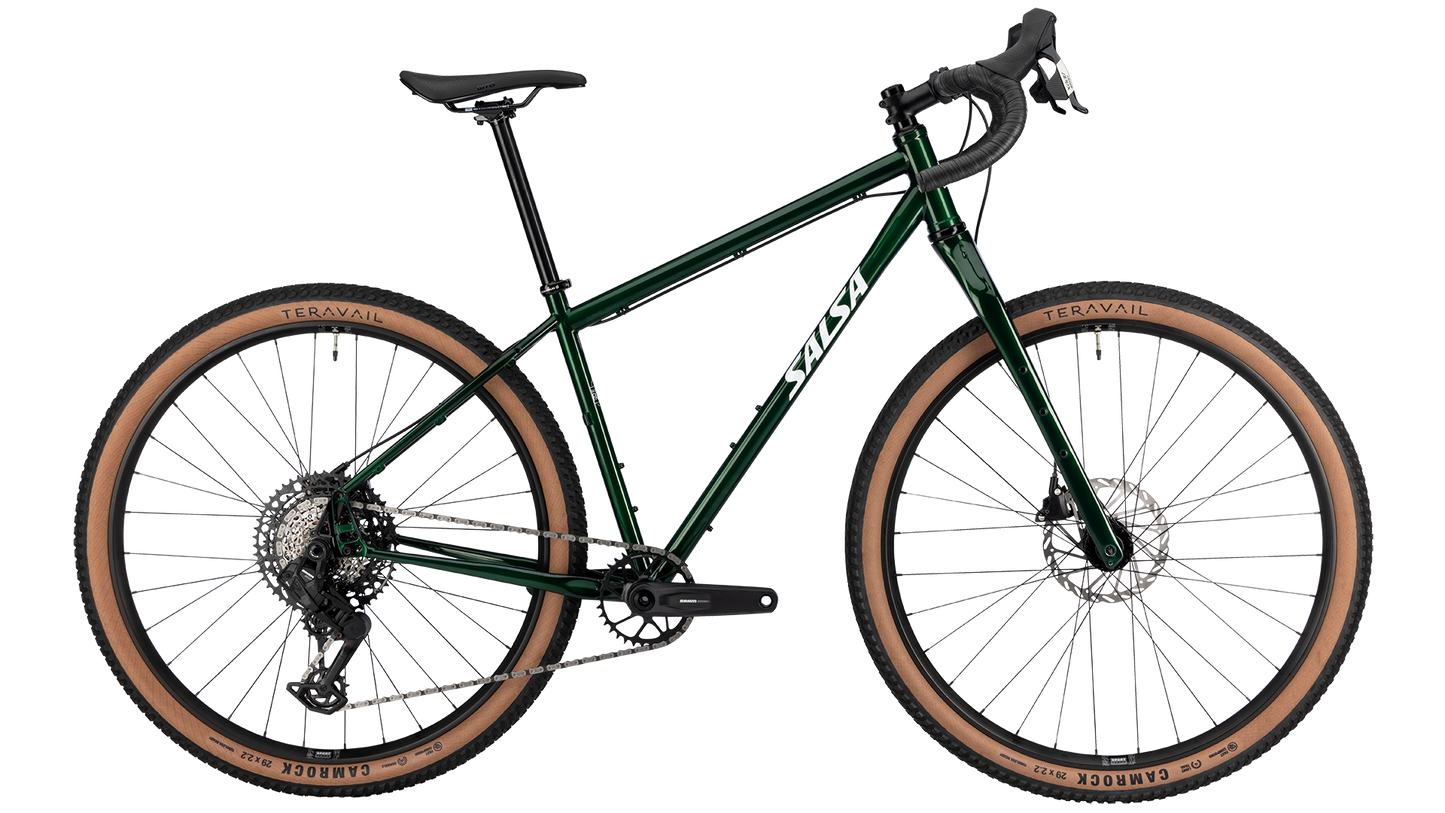 Salsa Fargo Apex S1000 Gravel Bike - Peat Moss - Side profile view