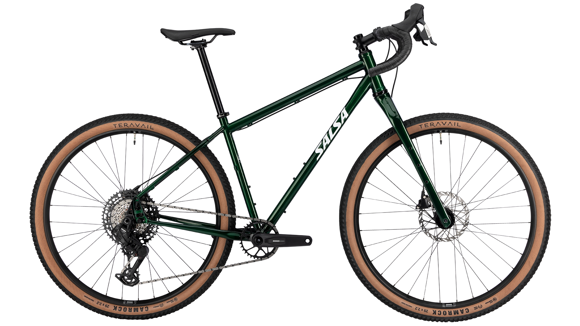Salsa Fargo Apex S1000 Gravel Bike - Peat Moss - Side profile view