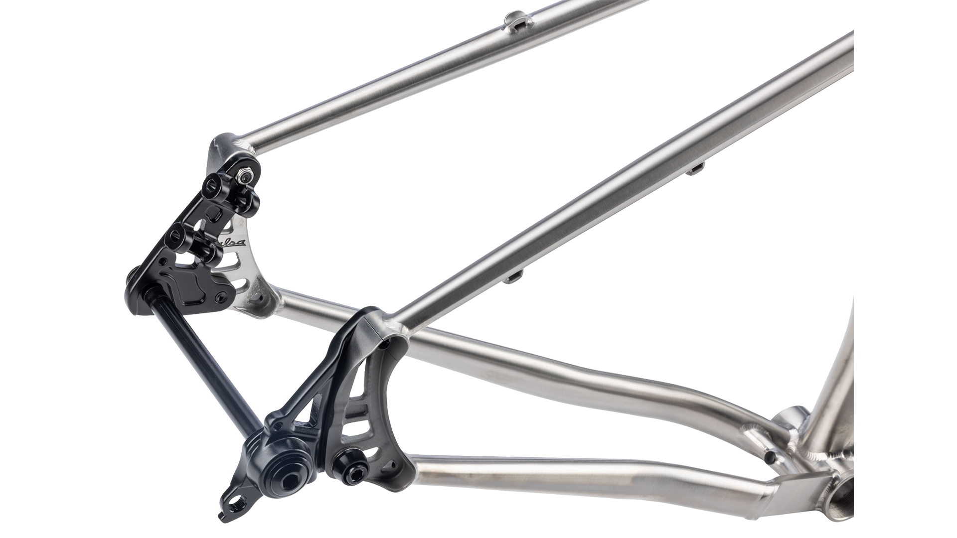 Salsa Fargo 32 Titanium Frame - Brused titanium - rear axle closeup