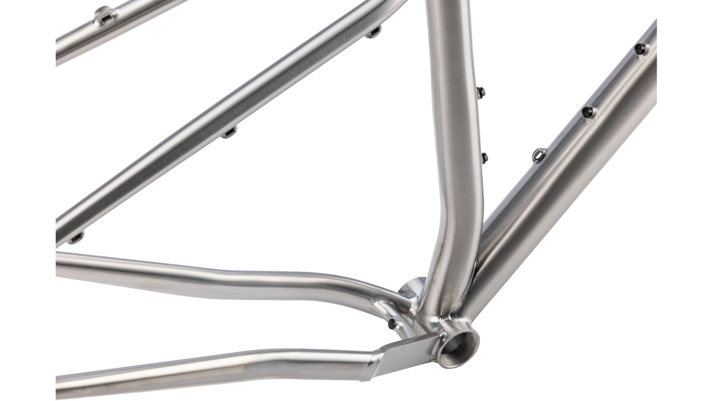 Salsa Fargo 32 Titanium Frame - Brused titanium - bottom bracket view