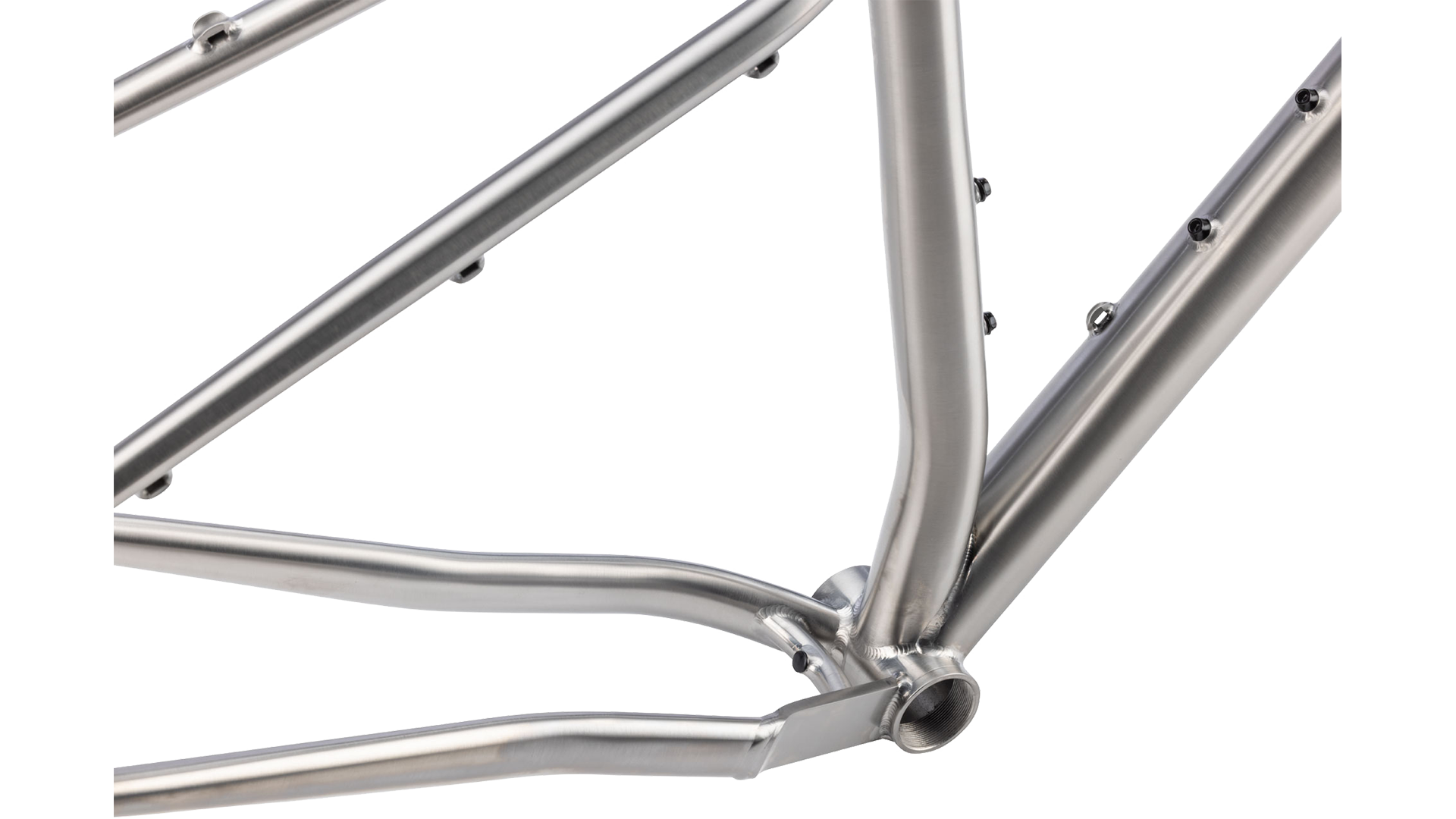 Salsa Fargo 32 Titanium Frame - Brused titanium - bottom bracket view