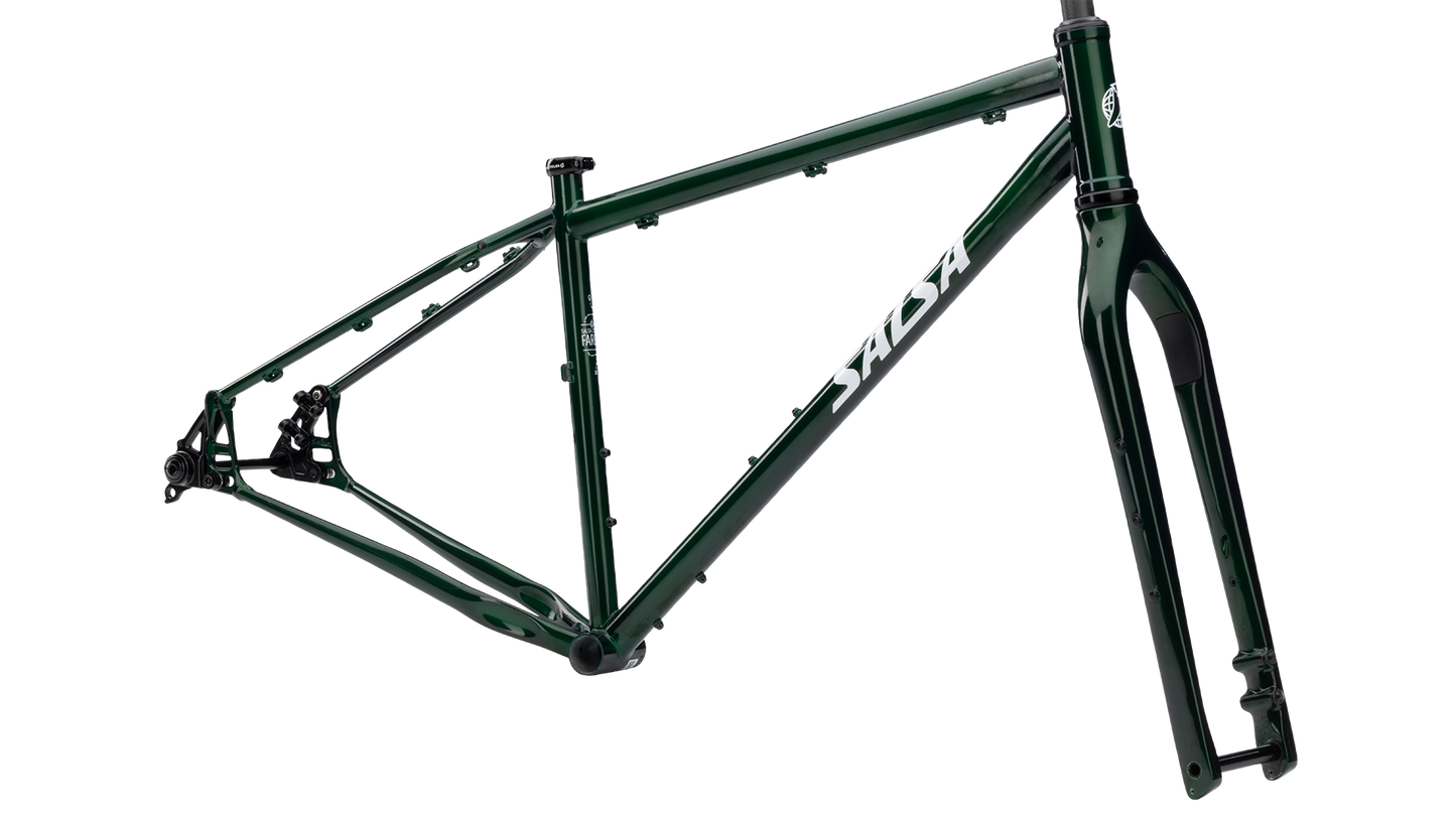 Salsa Fargo Gravel Bike Frameset - Peat Moss - Side profile view