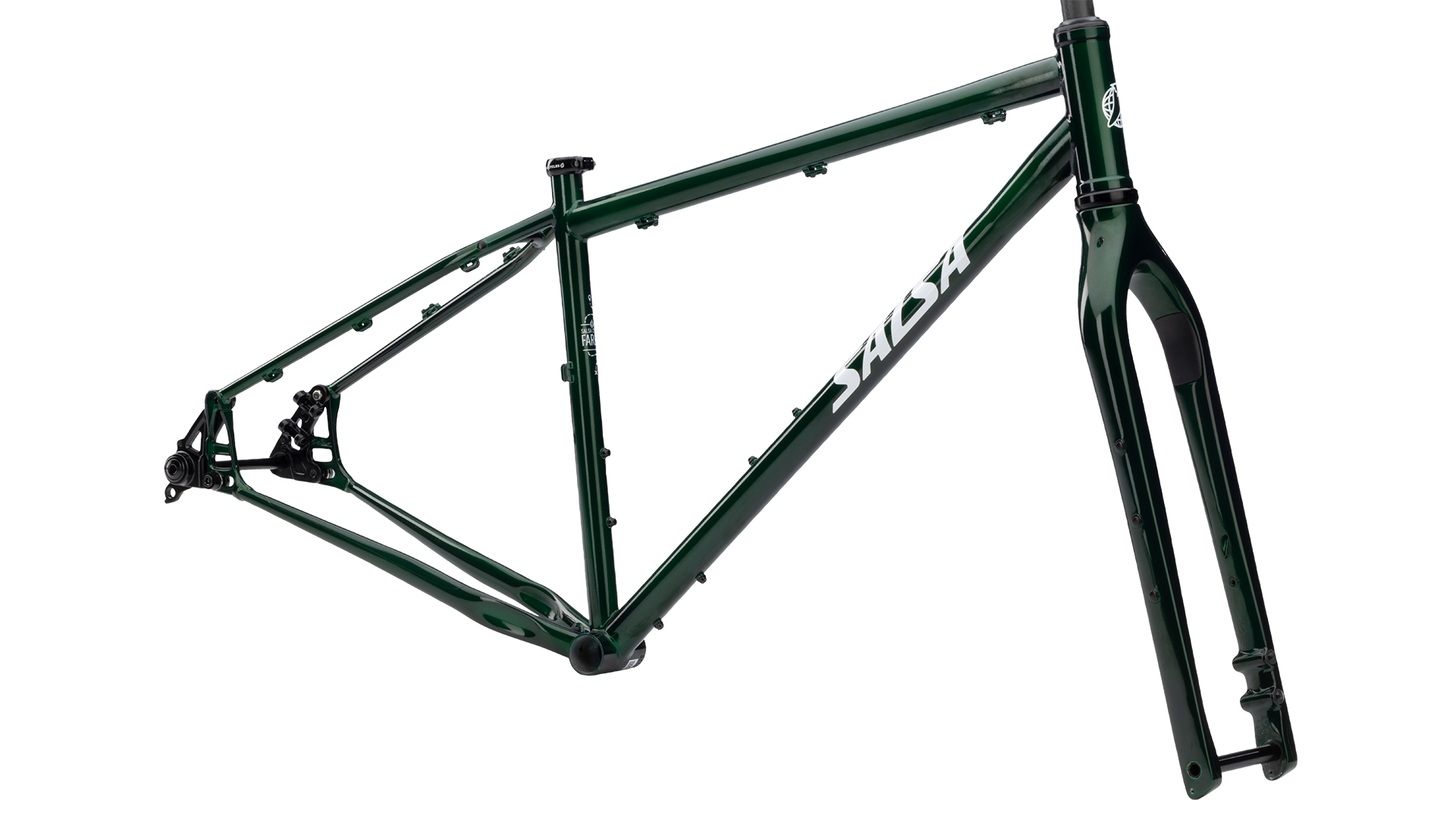 Salsa Fargo Gravel Bike Frameset - Peat Moss - Side profile view