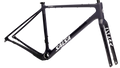 Salsa Flyway DLX Carbon Frameset - Midnight - Side profile view