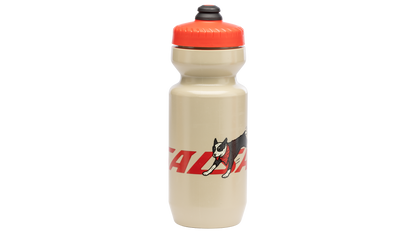 Salsa Fur Sends Water Bottle - Tan with red lid
