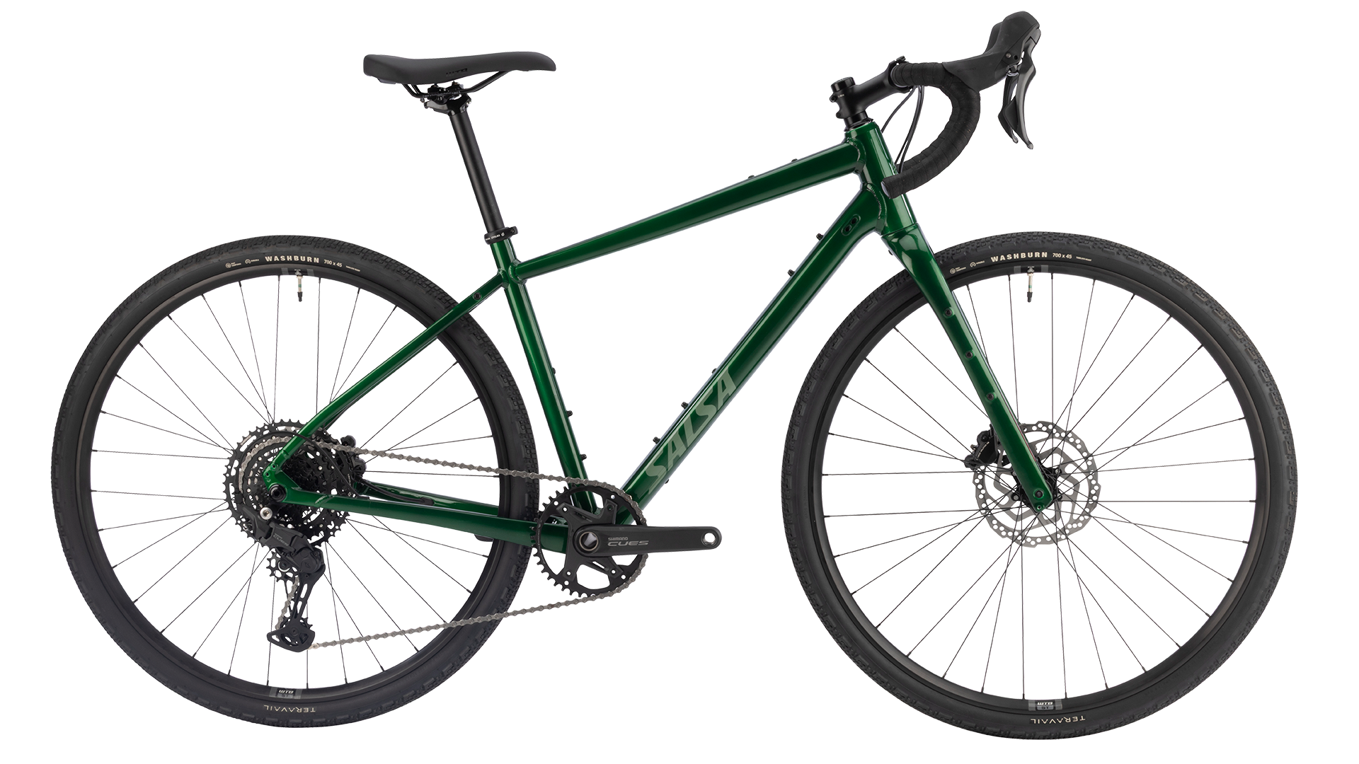 Salsa Journeyer CUES 10 Gravel Bike - Peat Moss - Side profile view