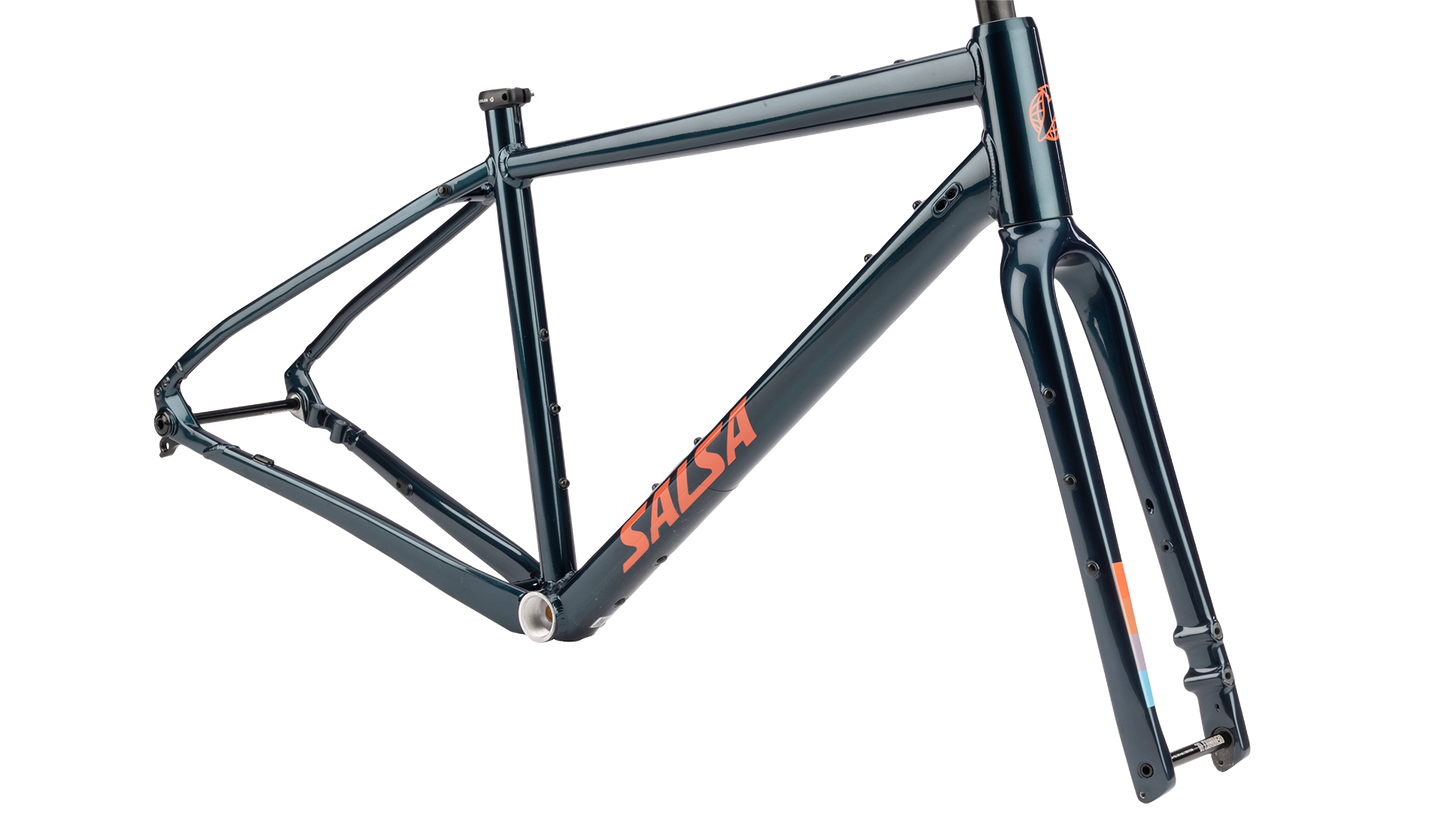 Salsa Journeyer Gravel Bike Frameset - Midnight Blue - Side profile view