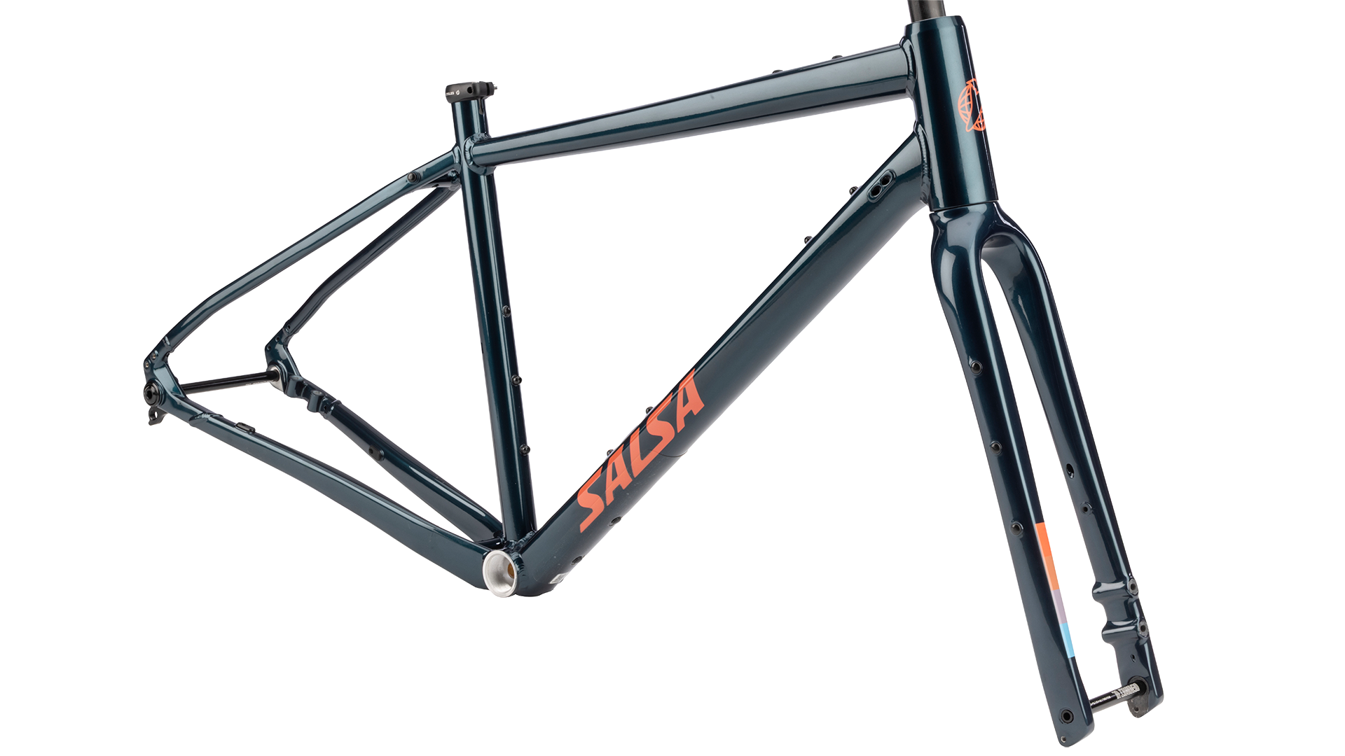 Salsa Journeyer Gravel Bike Frameset - Midnight Blue - Side profile view