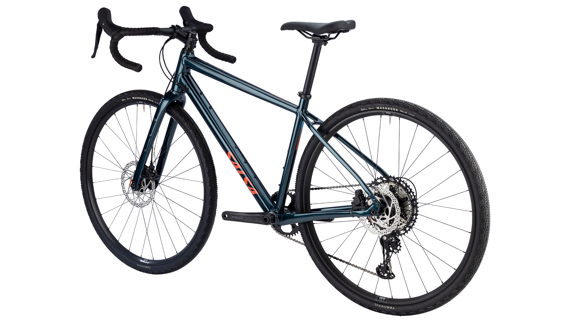 Salsa Journeyer GRX 610 Gravel Bike - Midnight Blue - Rear three quarter view