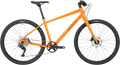 Salsa Journeyer Flat Bar Deore 650b bike, orange, side view on white background