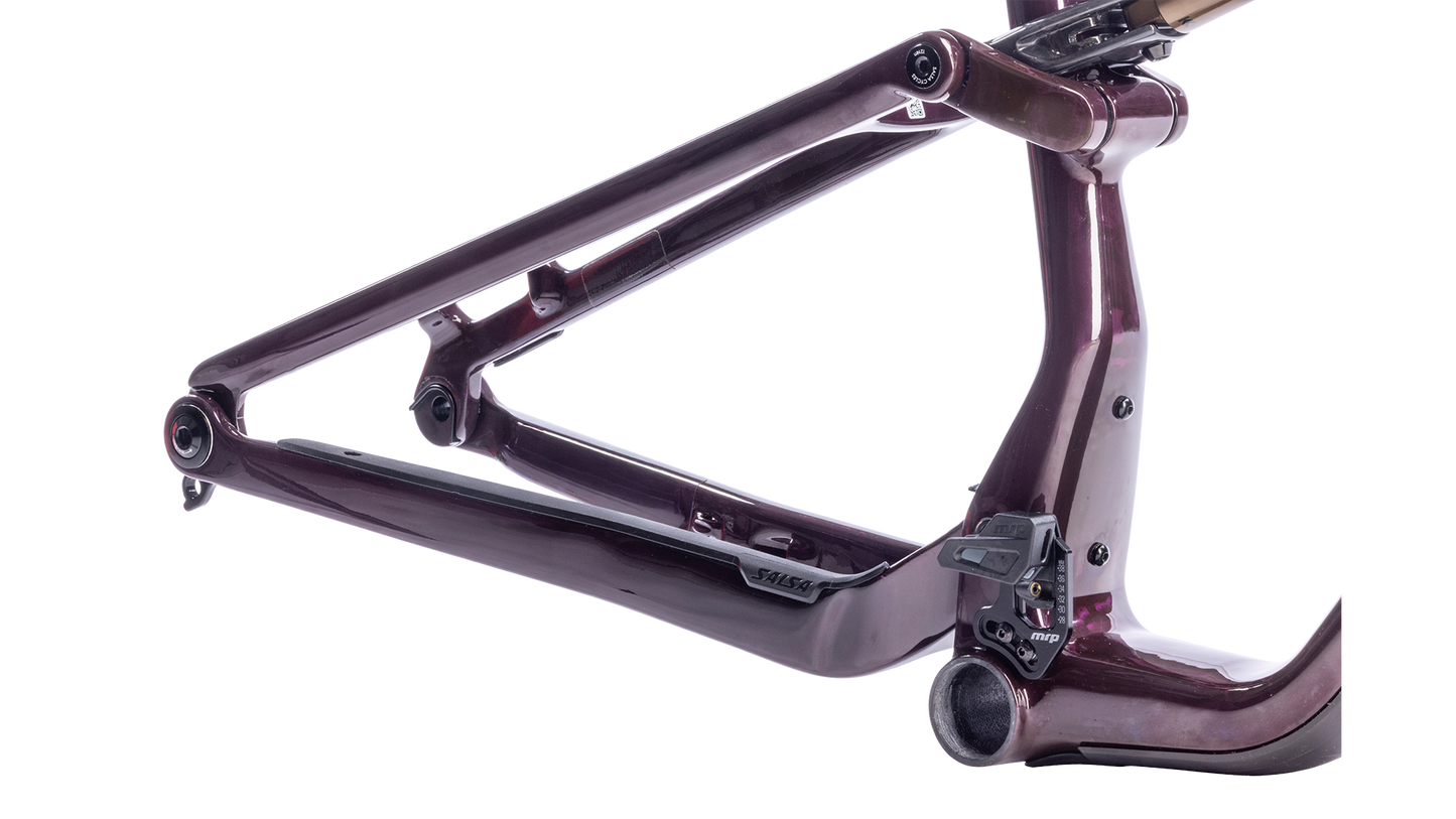 Salsa Spearfish DLX Sus MTB Frame - Deep Orchid Carbon - Rear triangle View