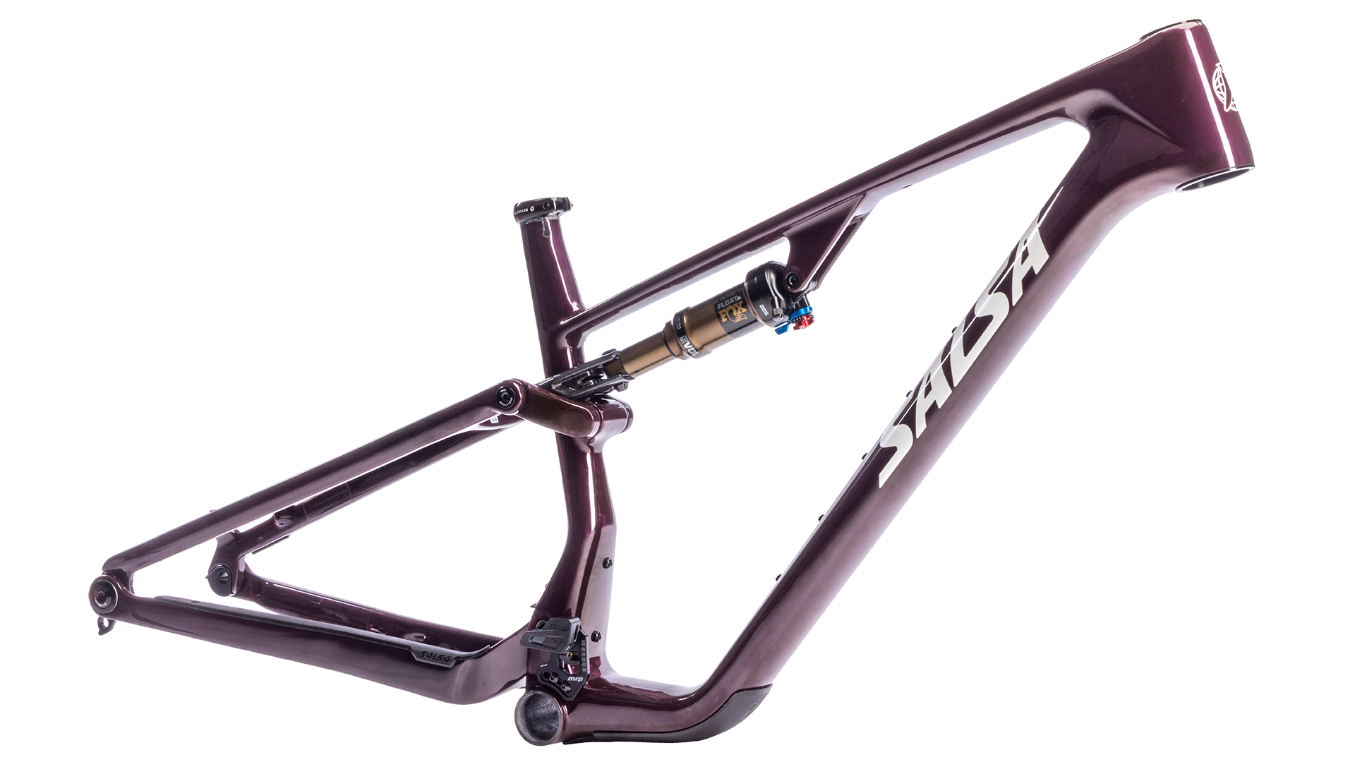 Salsa Spearfish DLX Sus MTB Frame - Deep Orchid Carbon - Side Profile View
