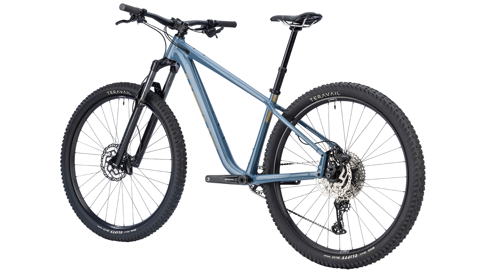 Salsa Timberjack Deore 12 Mountain Bike - Storm Blue - Rear three quarter view