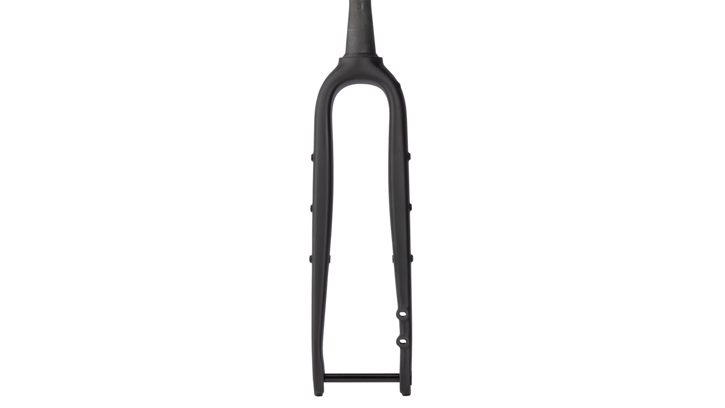 Salsa Waxwing Carbon Fork - Matte Black - Front view