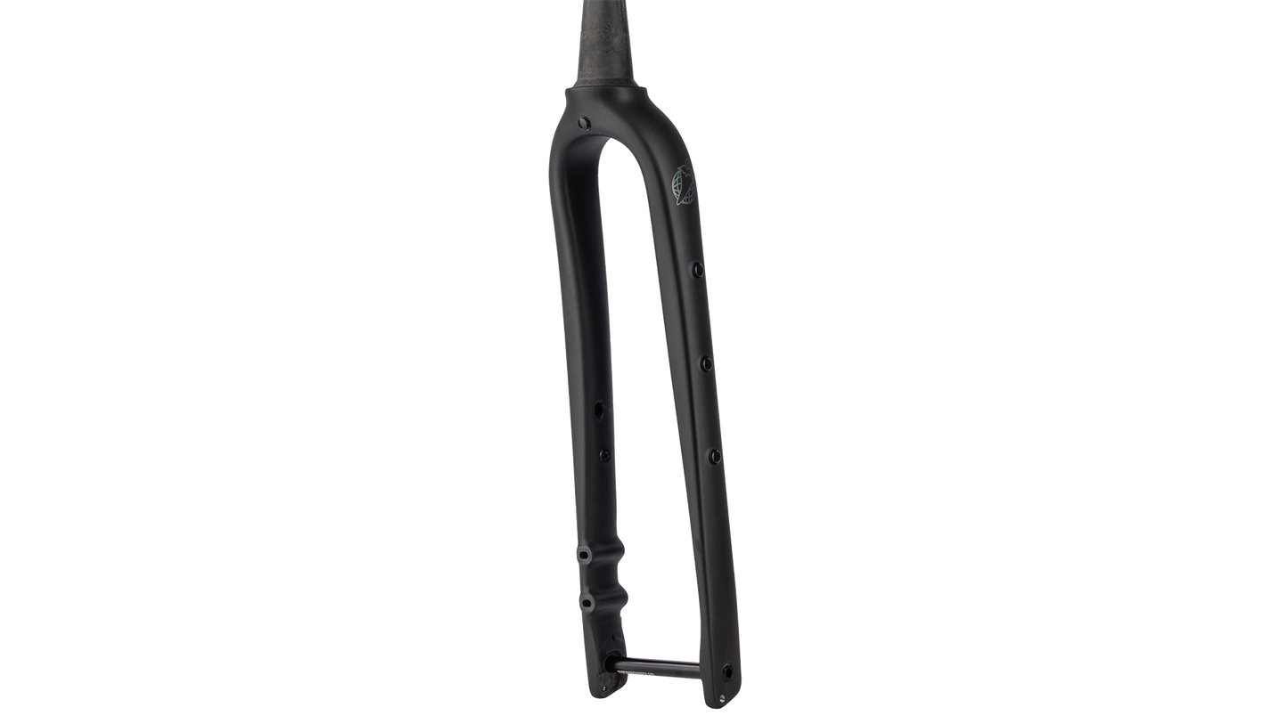 Salsa Waxwing Carbon Fork - Matte Black - Side three quarter view